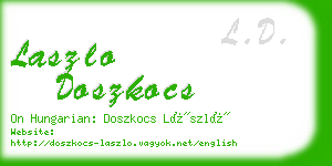 laszlo doszkocs business card